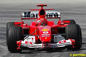 Schumacher stormed to pole position