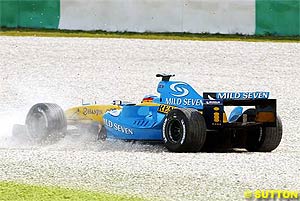 Alonso spins in qualifying