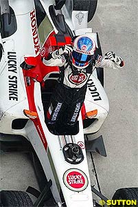 Button scored his first F1 podium