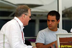 Patrick Head and Juan Pablo Montoya