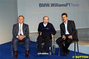 Patrick Head with Frank Williams and Mario Thiessen