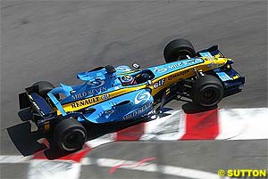 Alonso could not match Trulli's pace