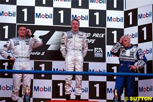 The 1997 European GP podium