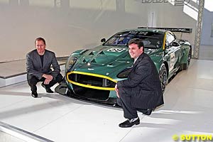 Martin Brundle and Mark Blundell with the Aston Martin DBR9 they hope to race