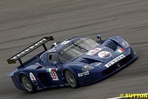 The winning Maserati MC12 of Andrea Bertolini and Mika Salo