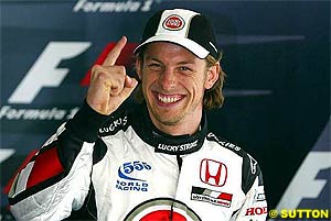 Button grabbed his maiden pole position