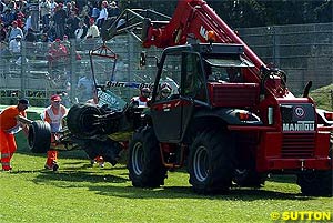 Baumgartner crashed ahead of qualifying