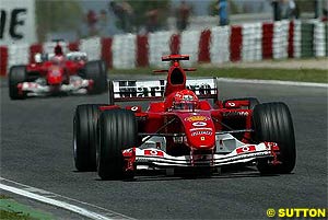 Schumacher leads Barrichello