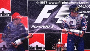 Panis and Villeneuve celebrate in style