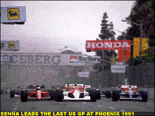 Mansell to the left, Prost to the right