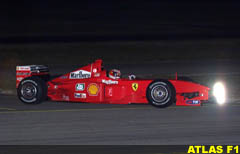 Schumacher tests in the dark, Fiorano
