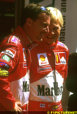 Eddie Irvine and Mika Salo
