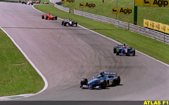 1998 Austrian GP - Fisichella leads