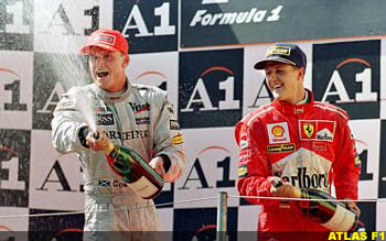 1998 Austrian GP - Coulthard and Schumacher