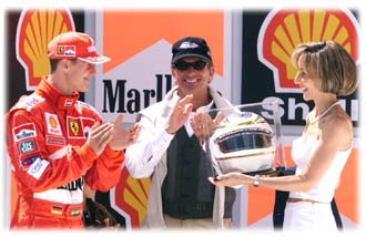 Schumacher, Fittipaldi and Senna