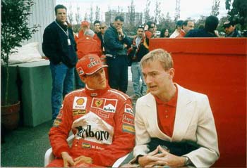 Michael Schumacher and Jan, on the right