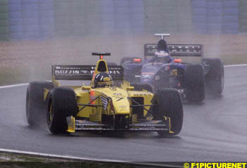 Damon in the rain, France