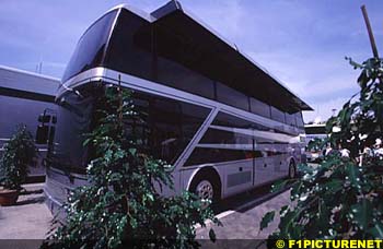 Ecclestone's motorhome at GPs