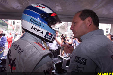 Hakkinen and Ron Dennis at Monaco