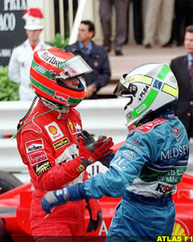 Irvine and Fisichella, Monaco 1998