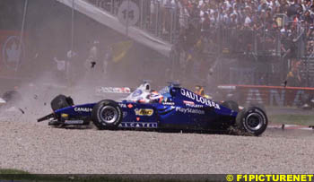 One of the many crashes at Montreal
