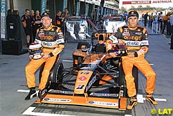 Verstappen and Bernoldi at the Arrows Launch earlier this year