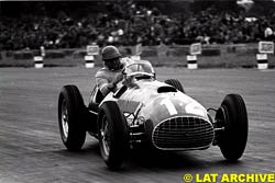 Froilan Gonzalez driving at Silverstone in 1951