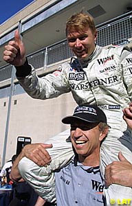 Ramirez lifts Hakkinen after his win