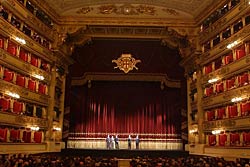 Little dots on the La Scala stage