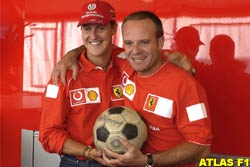 Schumacher, Barrichello in Off-Track Battle