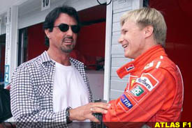 Sylvester Stalone and Mika Salo