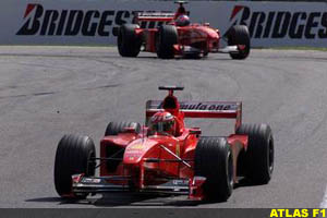 The Ferraris on track, today