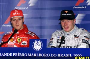 Michael Schumacher and Mika Hakkinen