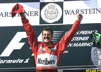 Michael Schumacher wins in San Marino
