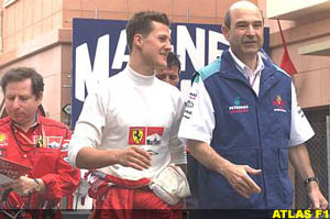 Todt, Schumacher and Peter Sauber, today