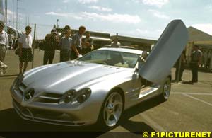 The new Mercedes SLR at Silverstone