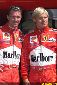 Mika Salo and Eddie Irvine, today