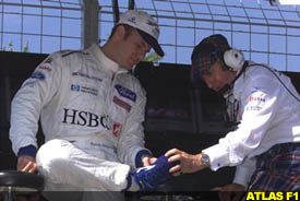 Rubens Barrichello and Jackie Stewart, today
