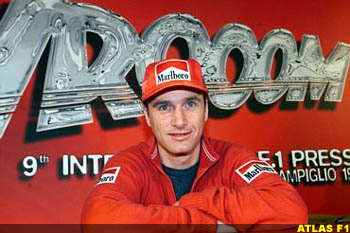 Eddie Irvine in the Press Room