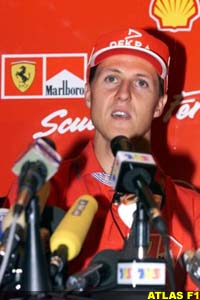 Michael Schumacher at the press conference today