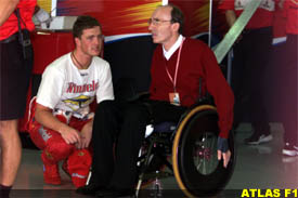 Ralf Schumacher and Frank Williams, today