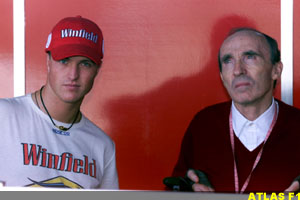 Ralf Schumacher and Frank Williams, today