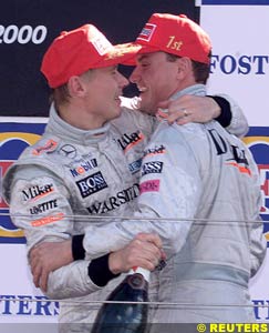 The McLaren duo happy on the podium