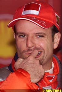 A dismayed Barrichello