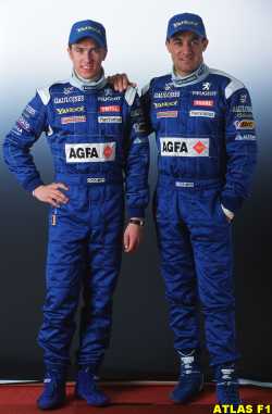 Prost drivers Nick Heidfeld and Jean Alesi