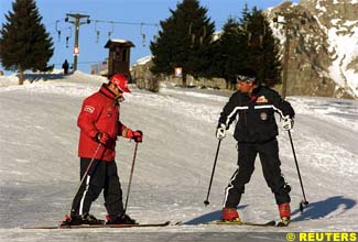 Rubens learns to ski