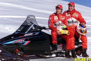 Barrichello and Luca Badoer, today