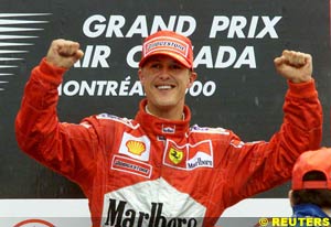 Schumacher celebrates