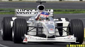 Villeneuve during qualifying, today