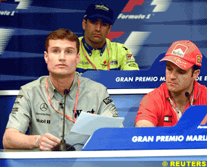 Coulthard, Barrichello and Gene today